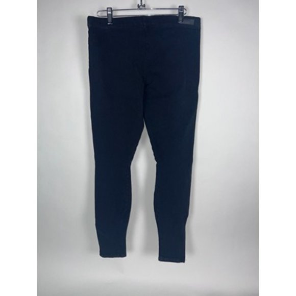 Joe's Jeans Black Elastic Waist Pull On Flat Front Ankle Zip Legging Size L - Picture 4 of 8